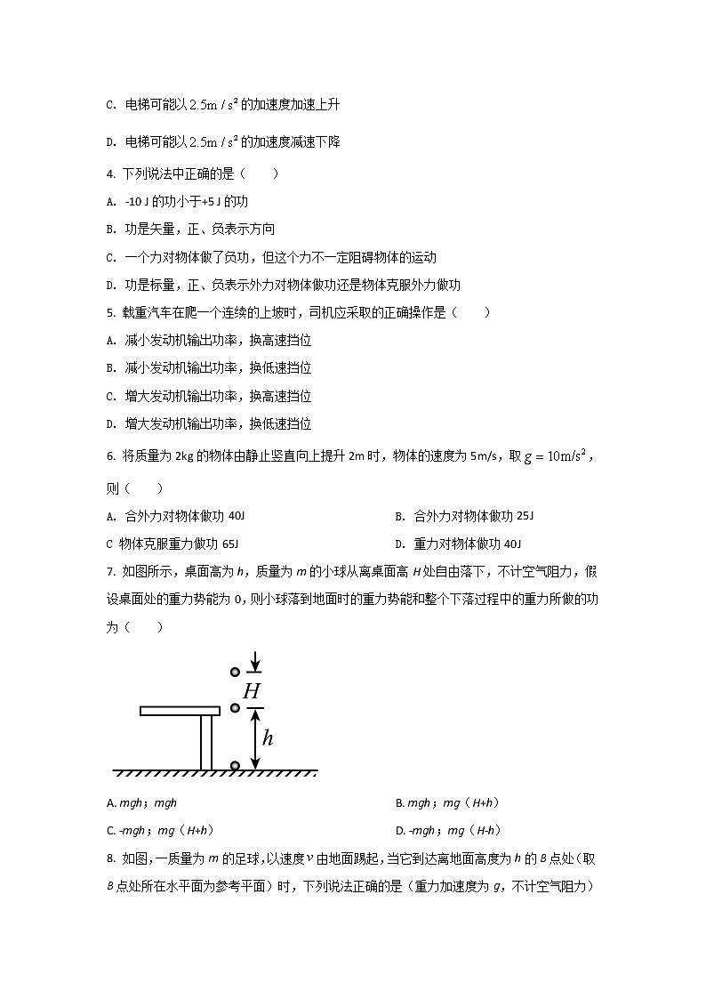 2021-2022学年福建省莆田第二十五中学高一下学期期中考试物理试卷第2页