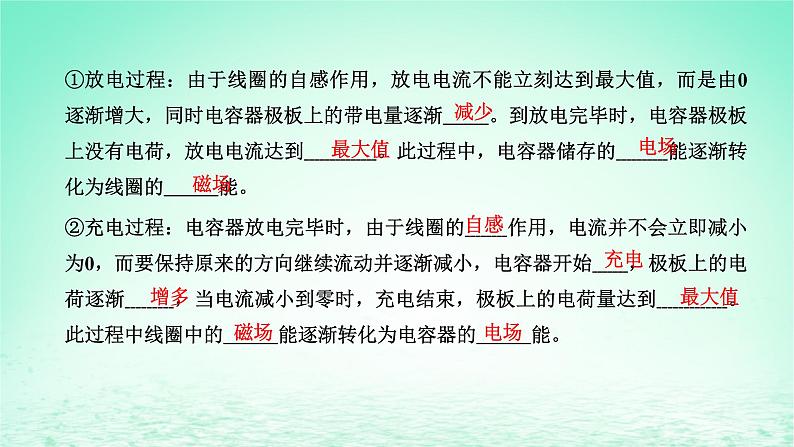 新教材高中物理第四章电磁振荡与电磁波第一二节电磁振荡麦克斯韦电磁场理论课件粤教版选择性必修第二册04