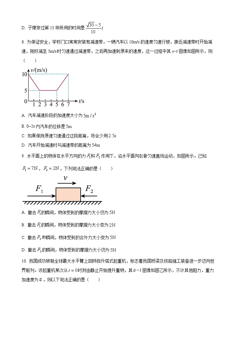 精品解析：黑龙江省哈尔滨市第三中学2022-2023学年高三上学期9月月考物理试题（原卷版）第3页