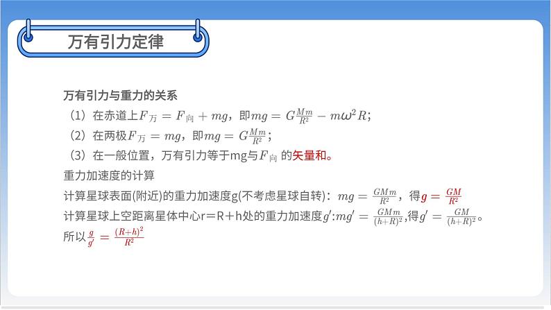 万有引力与宇宙航行章末总结【基础版】 课件08