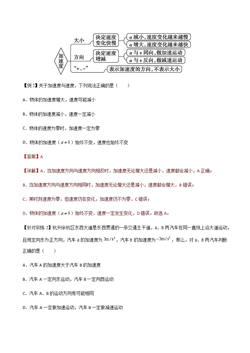 1.4速度变化快慢的描述—加速度（好学案）-2022-2023学年高一物理同步备课精编 （人教版2019必修第一册）03