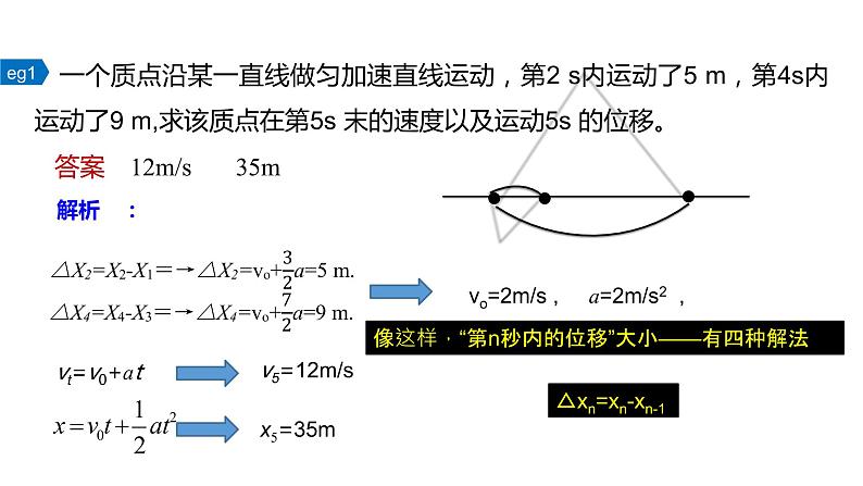 2.3匀变速直线运动的位移与时间关系 课件 2022-2023学年高一上学期物理必修第一册第8页