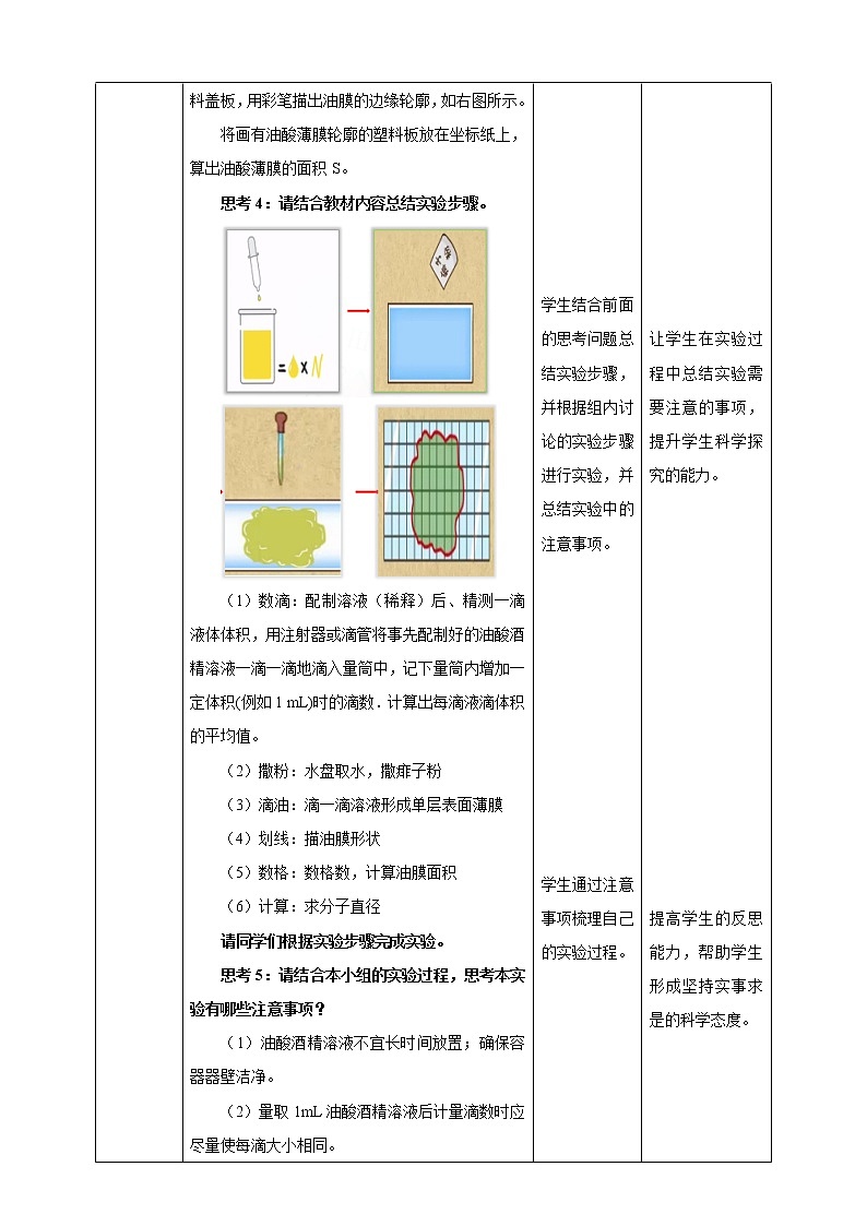 人教版高中物理选择性必修3第1章第2节 实验：用油膜法估测油酸分子的大小第3页