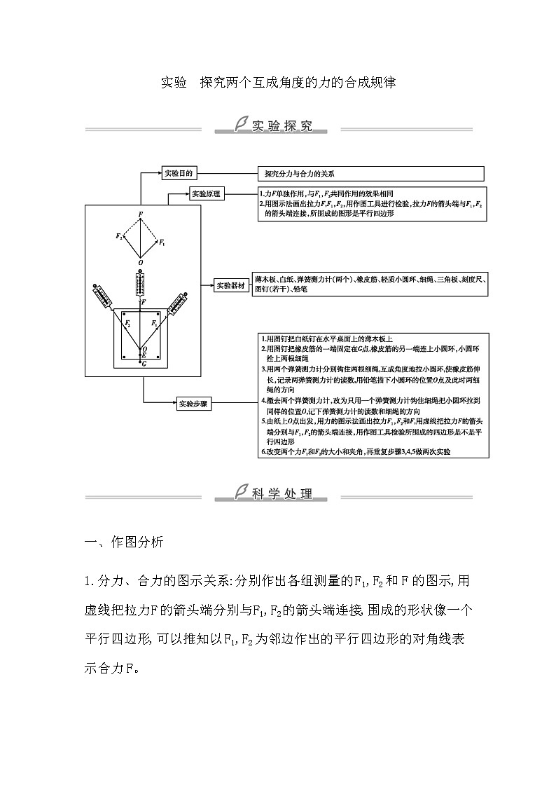 教科版高中物理必修第一册第三章相互作用课时学案01