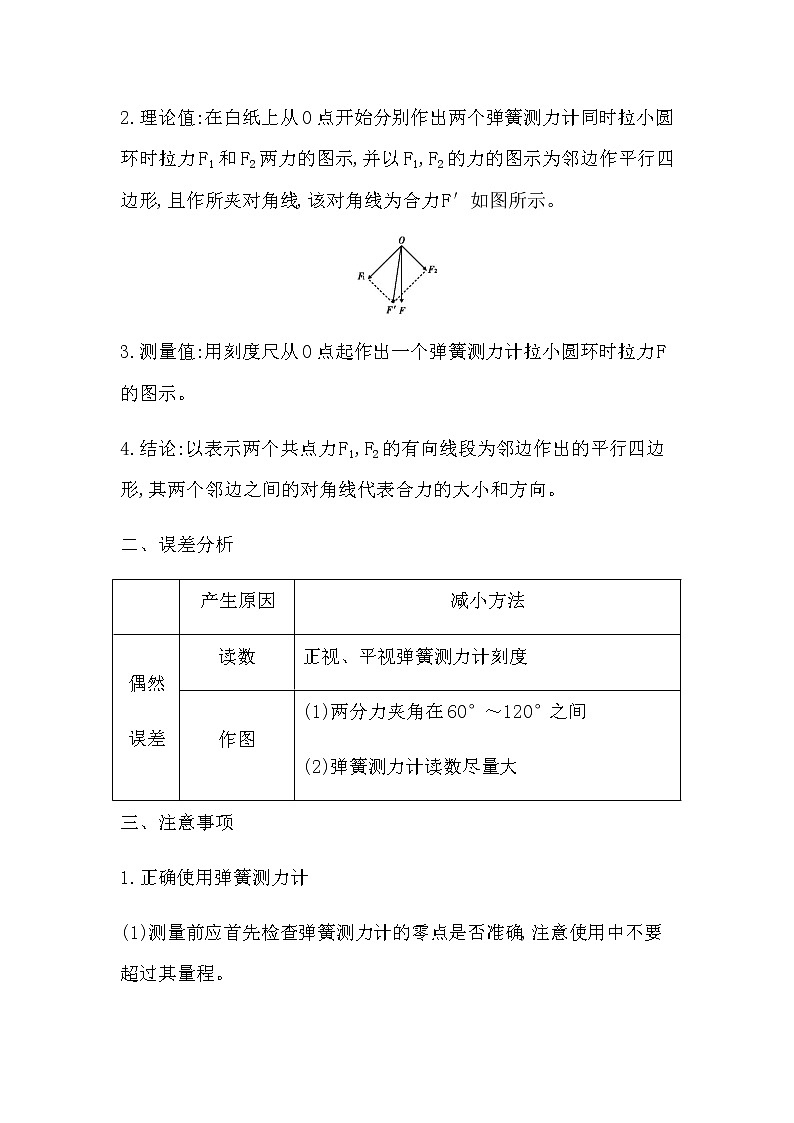 教科版高中物理必修第一册第三章相互作用课时学案02