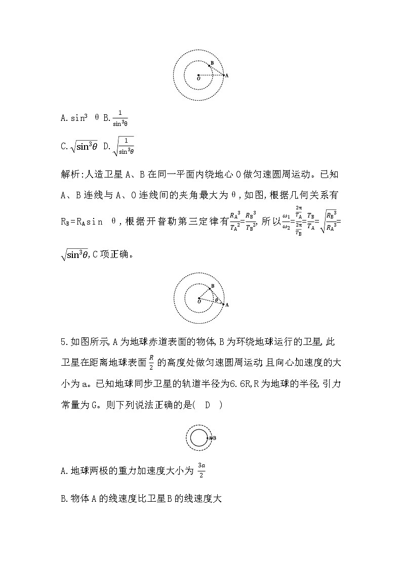 人教版高中物理必修第二册《万有引力与宇宙航行》检测试题含答案第3页