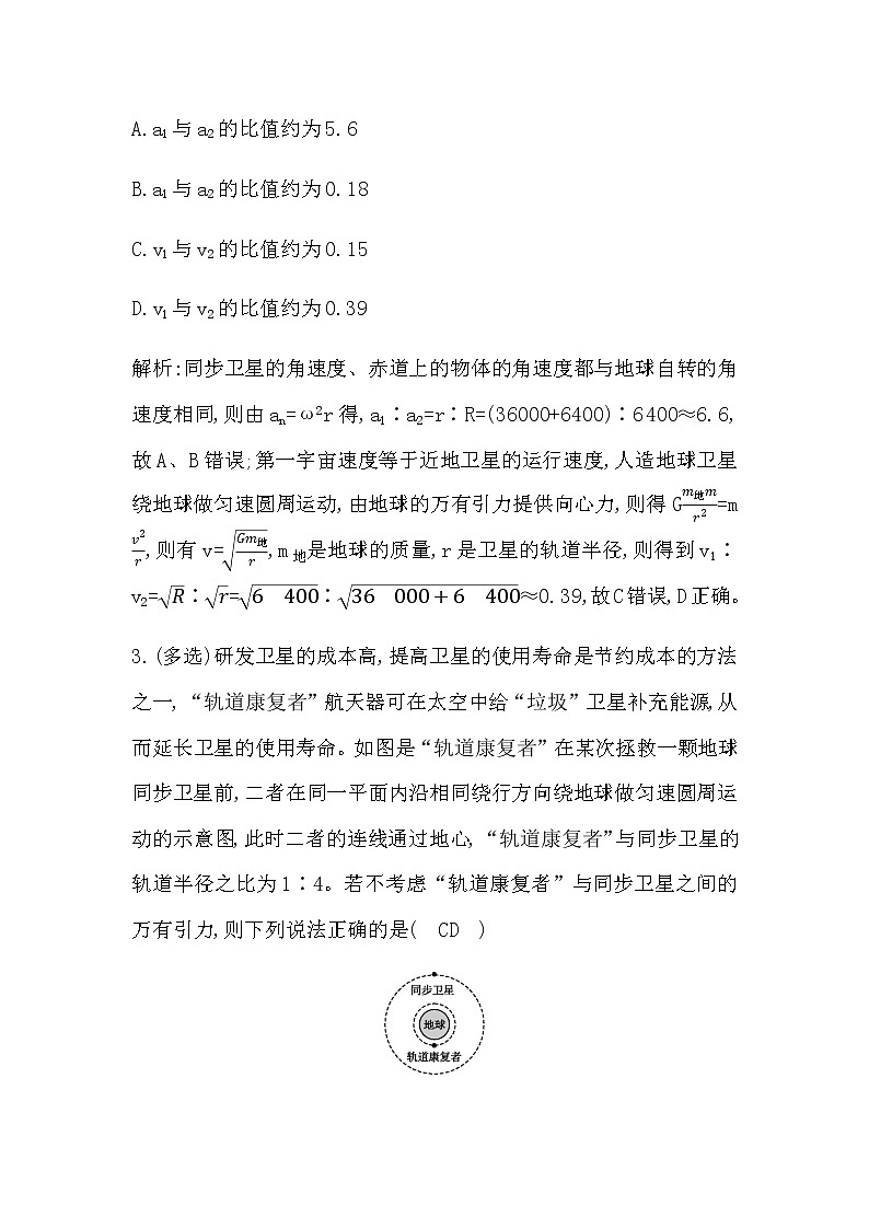 人教版高中物理必修第二册第七章万有引力与宇宙航行课时作业含答案02