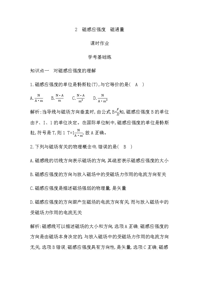 2　磁感应强度　磁通量第1页