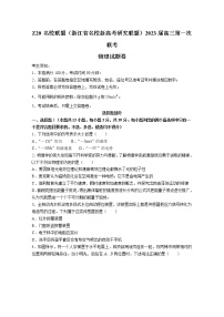 浙江省名校新高考研究联盟（Z20）2023届高三上学期第一次联考物理试题（Word版附答案）