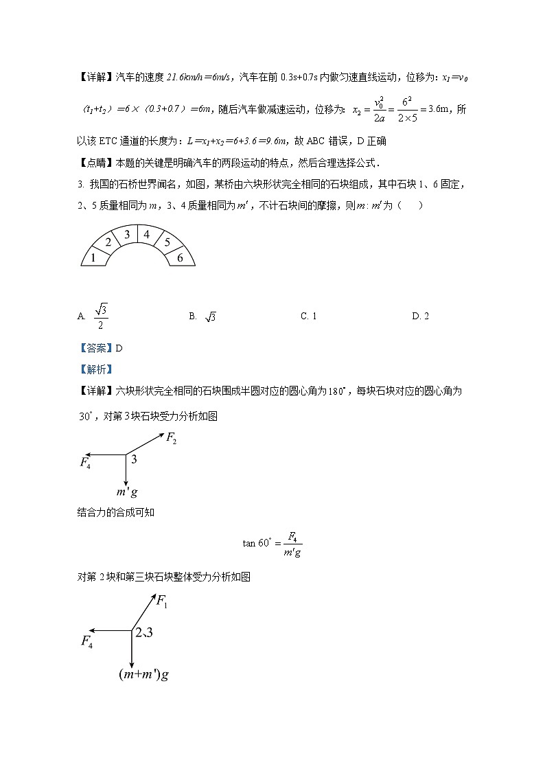 湖南省长沙市雅礼中学2022-2023学年高三上学期月考卷（一）物理试卷（Word版附解析）第2页