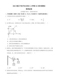 2021届辽宁省丹东市高三上学期10月阶段测试物理试题 PDF版