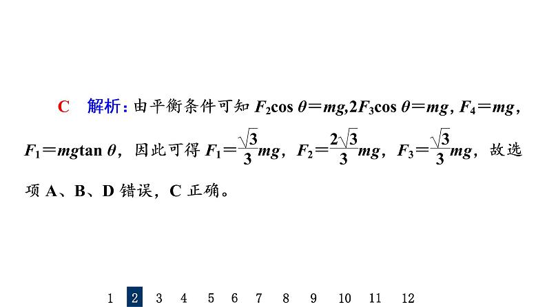 鲁科版高考物理一轮总复习课时质量评价4力的合成和分解习题课件第5页