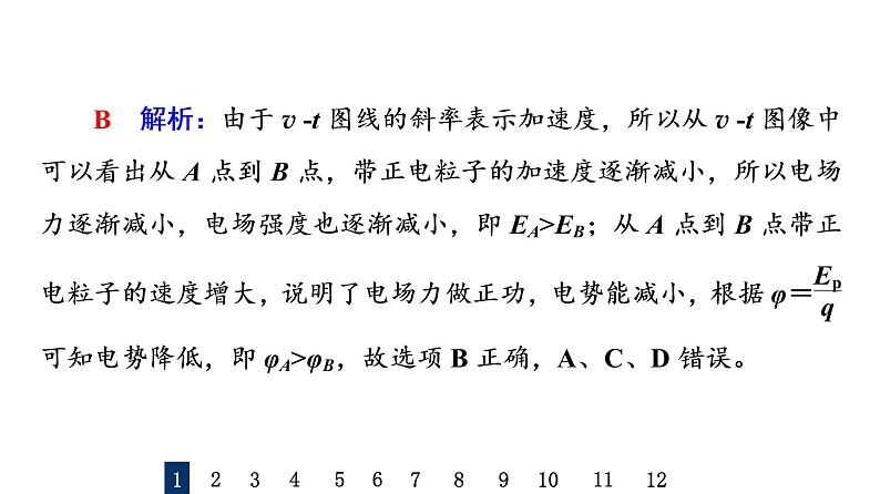 鲁科版高考物理一轮总复习专题提分训练5静电场中的图像问题课件03