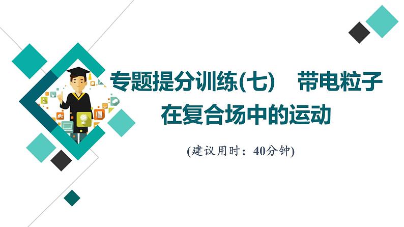 鲁科版高考物理一轮总复习专题提分训练7带电粒子在复合场中的运动课件第1页