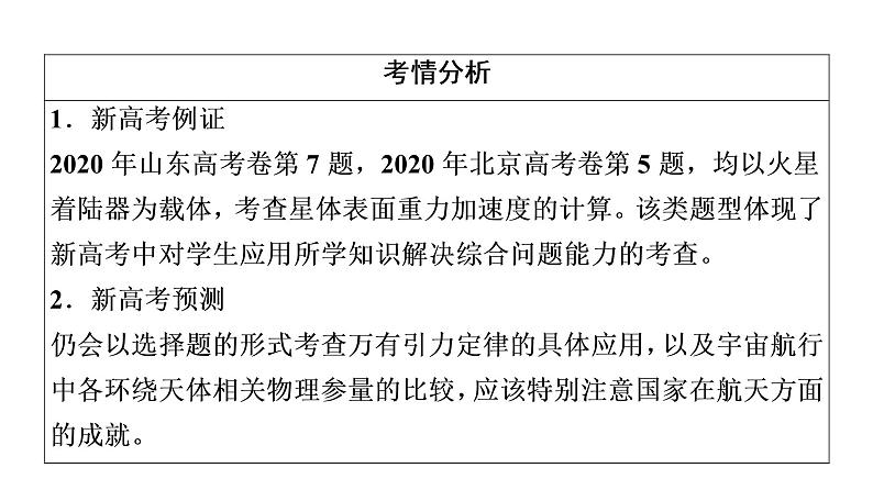 鲁科版高考物理一轮总复习第6章第1讲开普勒定律万有引力定律及应用教学课件第3页