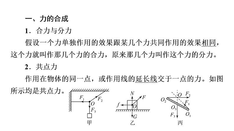 鲁科版高考物理一轮总复习第2章第2讲力的合成和分解教学课件第3页