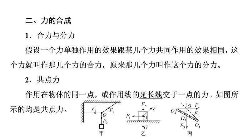 人教版高考物理一轮总复习第2章第2讲作用力和反作用力、力的合成和分解课件06