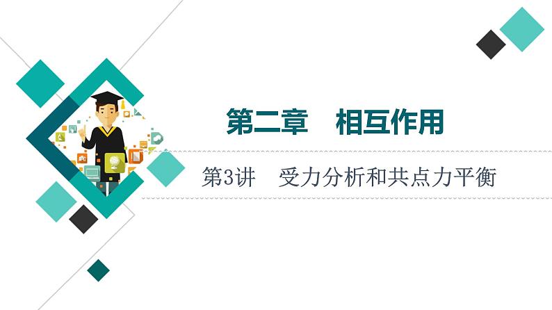 人教版高考物理一轮总复习第2章第3讲受力分析和共点力平衡课件01