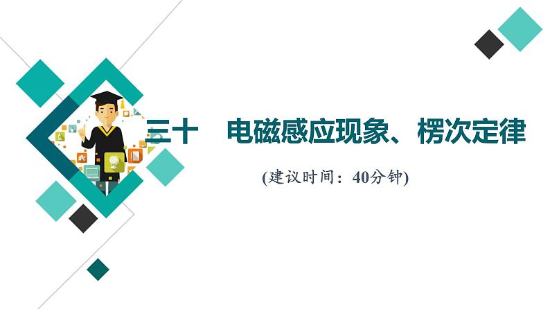 人教版高考物理一轮总复习课时质量评价30电磁感应现象、楞次定律习题课件第1页