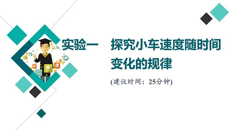 人教版高考物理一轮总复习实验1探究小车速度随时间变化的规律习题课件第1页