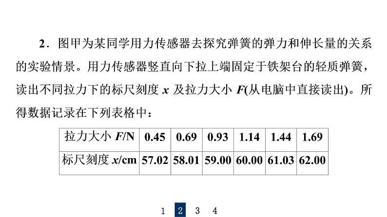 人教版高考物理一轮总复习实验2探究弹簧弹力与形变量的关系习题课件05