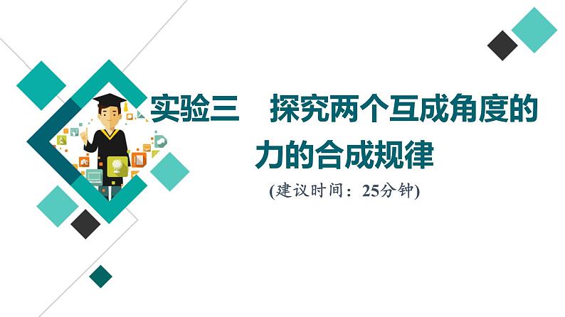 人教版高考物理一轮总复习实验3探究两个互成角度的力的合成规律习题课件第1页