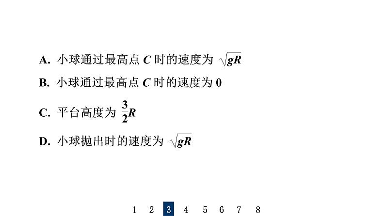 人教版高考物理一轮总复习专题提分训练3抛体运动和圆周运动的结合习题课件第7页