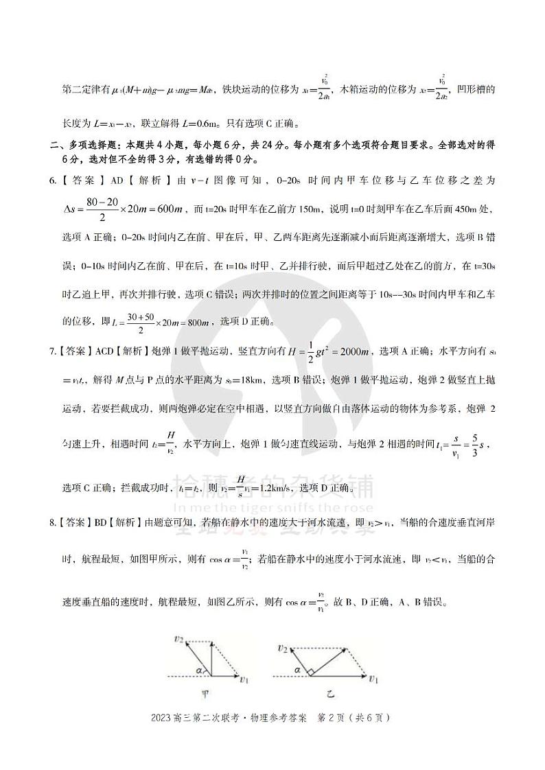安徽省省示范高中2023届高三第二次联考 物理试题 PDF版含答案02