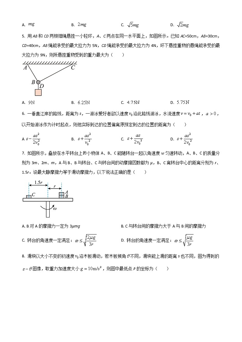 2023河南省豫南名校高三上学期9月质量检测试题物理含答案第2页