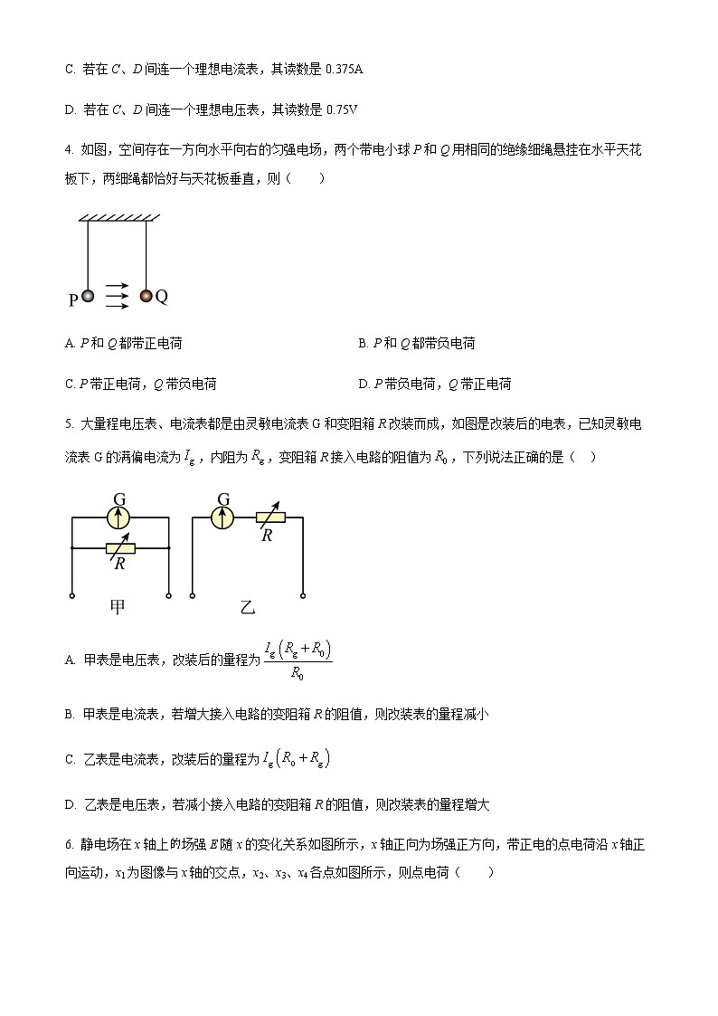 2022-2023学年湖南省永州市东安县高二上学期第一次月考 物理第2页