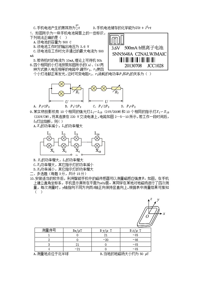 河南省洛阳市洛宁县第一高级中学2022-2023学年高二上期阶段性考试（四）物理试卷第2页