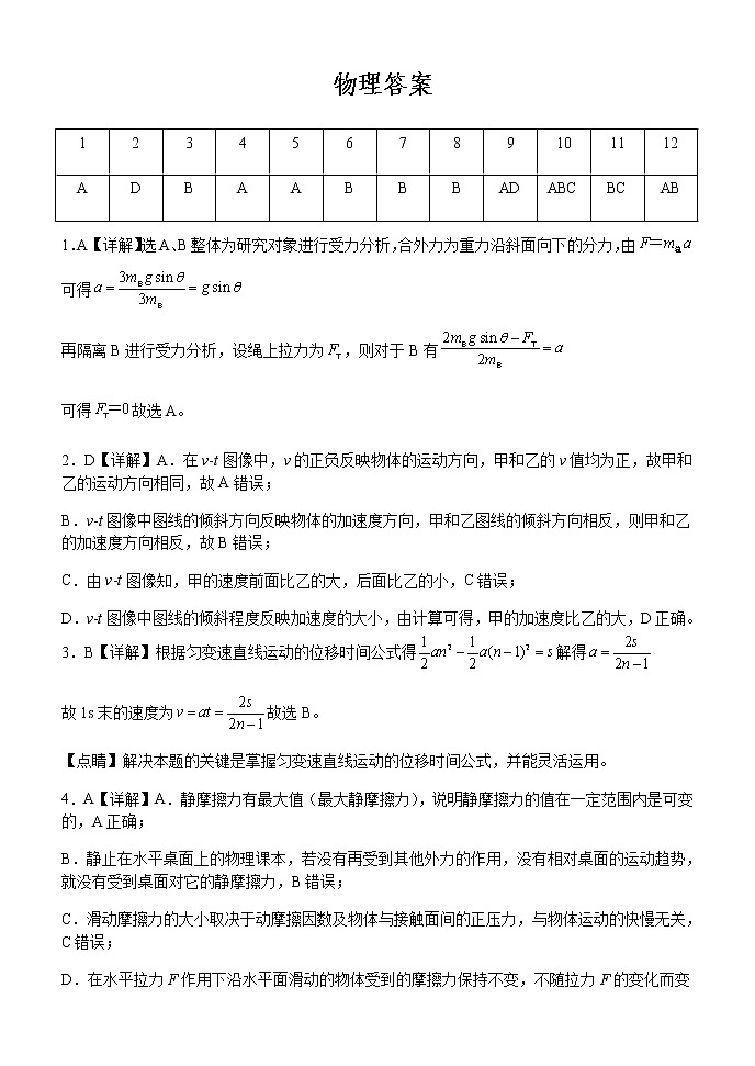 2022-2023学年河南省项城市第三高级中学高三上学期9月第一次调研考试 物理01