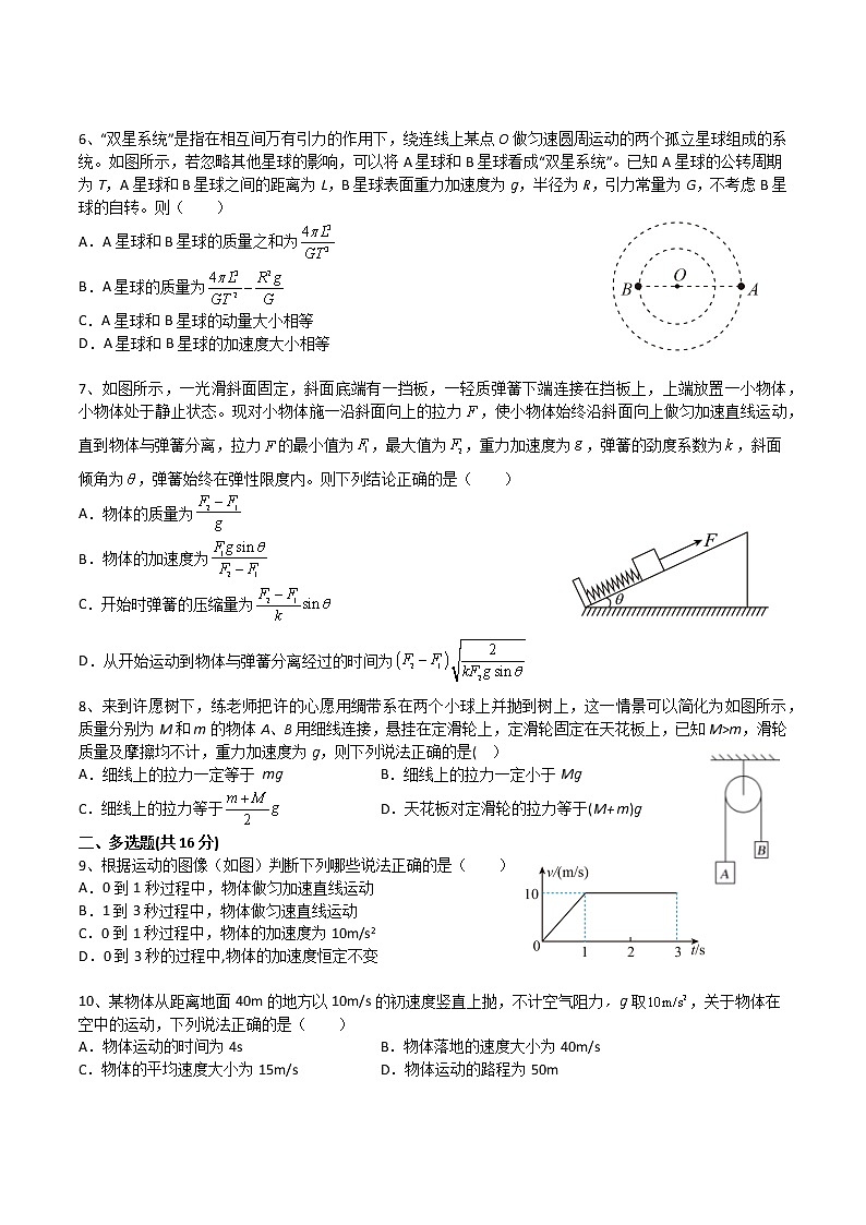 湖南省祁东县育贤中学2022-2023学年高三上学期第一次月考物理试题（含答案）第2页