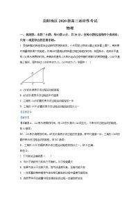 湖南省岳阳市2022-2023学年高三物理上学期适应性考试试卷（Word版附解析）