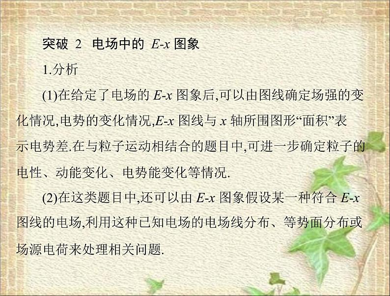 2022-2023年高考物理一轮复习 电场中的图象专题课件课件第7页