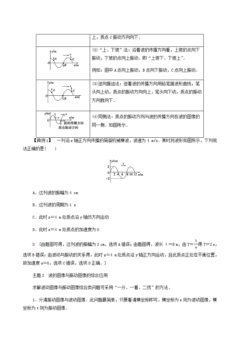 鲁科版高中物理选择性必修第一册第3章机械波章末综合提升学案02