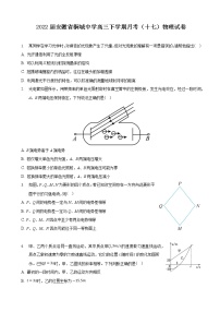 2022届安徽省桐城中学高三下学期月考（十七）物理试卷