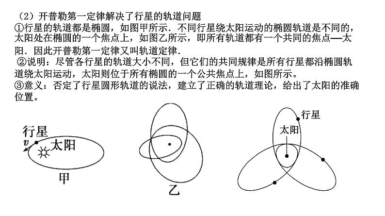 人教版（2019）必修第二册7.1 行星的运动 课件07