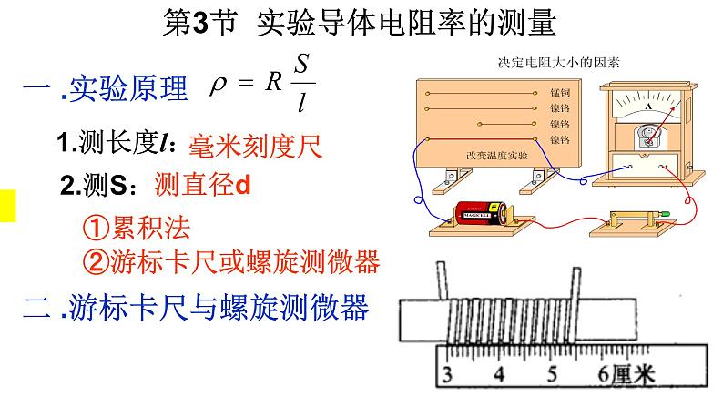人教版（2019）必修 第三册11.3导体电阻率的测量 课件第2页