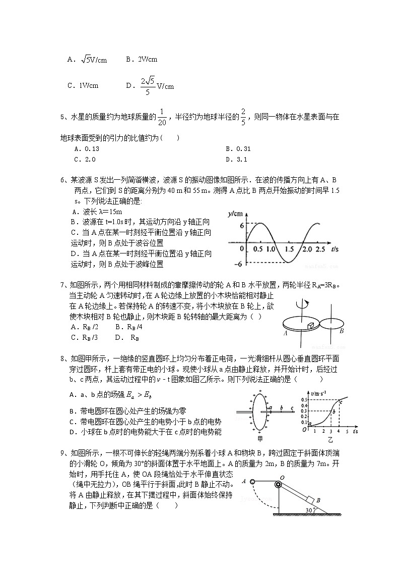 2023沈阳二中高三上学期10月月考物理试题含答案第2页