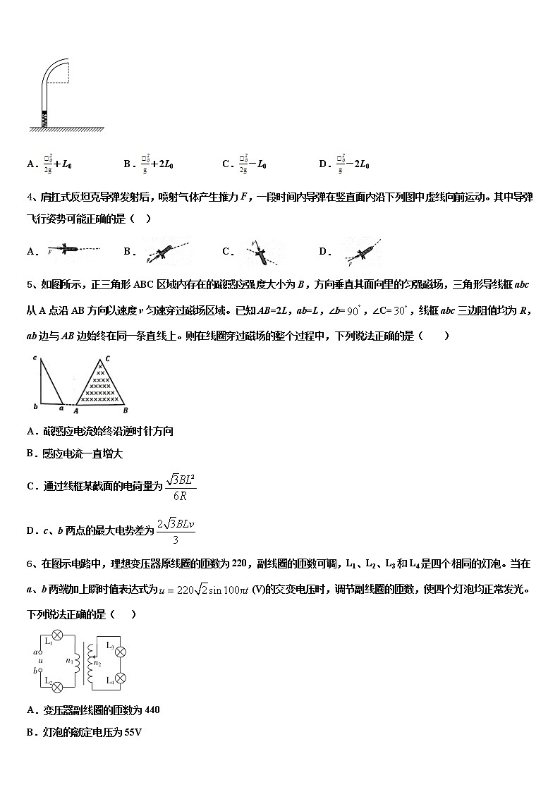 重庆市万州2022年高考物理倒计时模拟卷含解析第2页