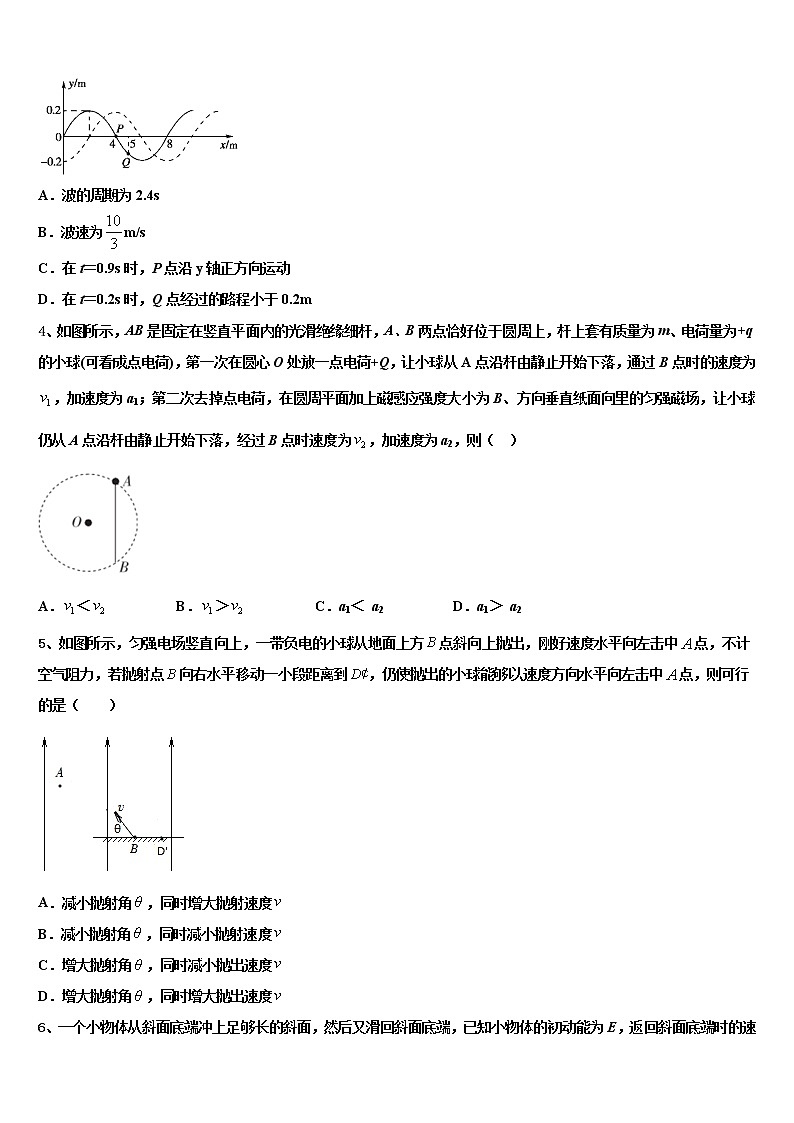 重庆市渝东六校2021-2022学年高考仿真卷物理试卷含解析第2页
