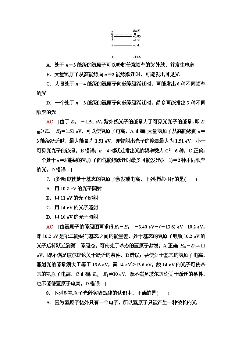 粤教版高中物理选择性必修第三册课后素养落实14原子的结构含答案第3页