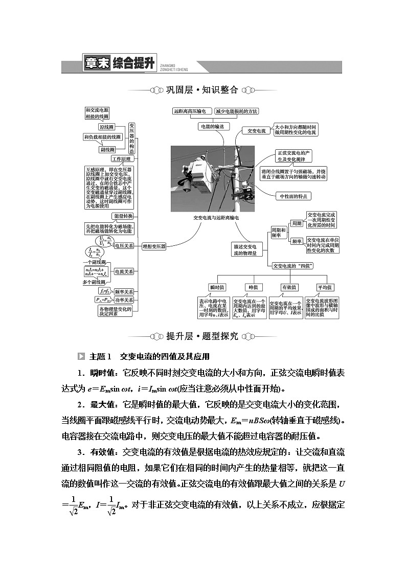 粤教版高中物理选择性必修第二册第3章章末综合提升课件+学案+综合测评含答案01