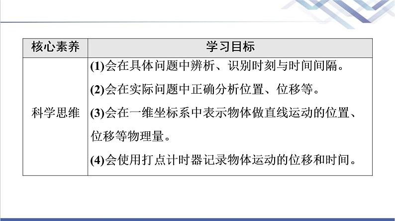 人教版高中物理必修第一册第1章2．时间位移课件+学案+练习含答案03