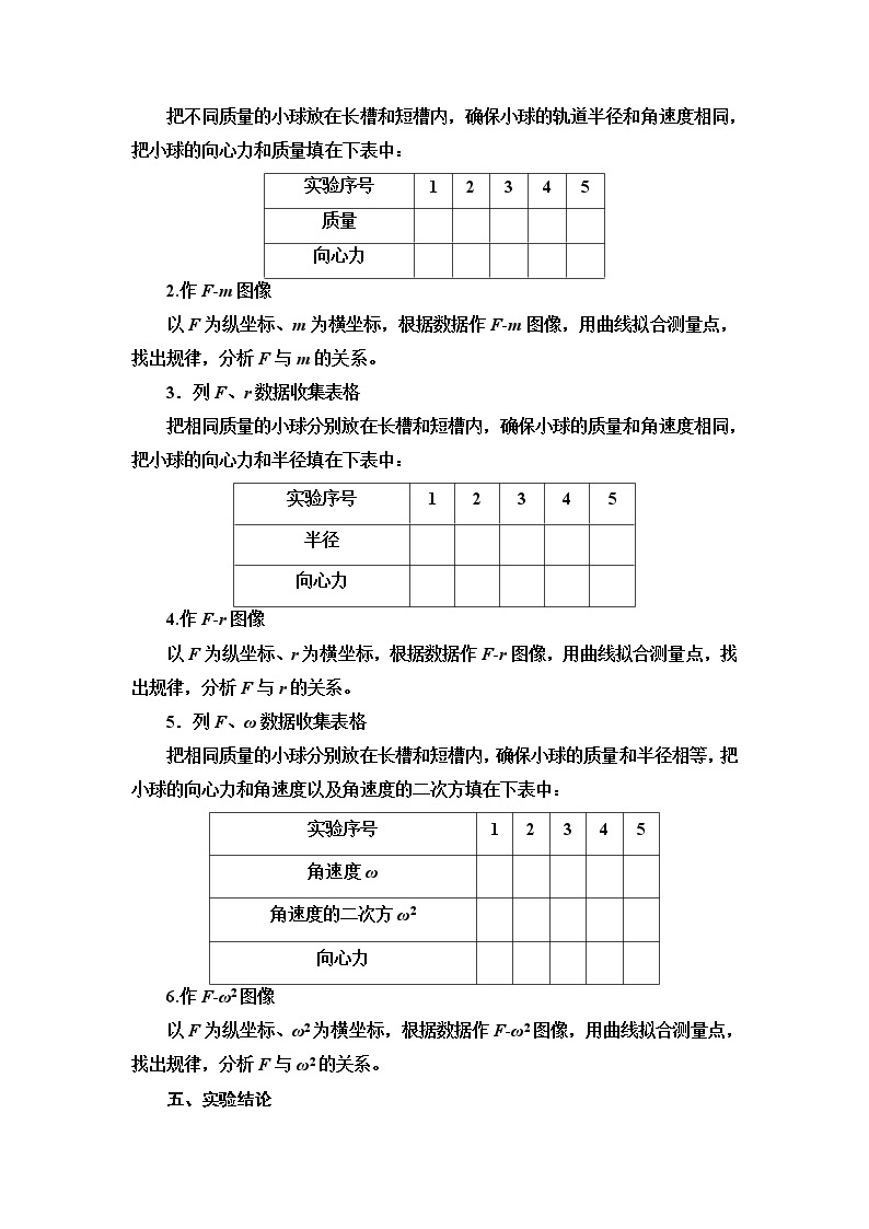 人教版高中物理必修第二册第6章2.第2课时实验：探究向心力大小的表达式课件+学案02