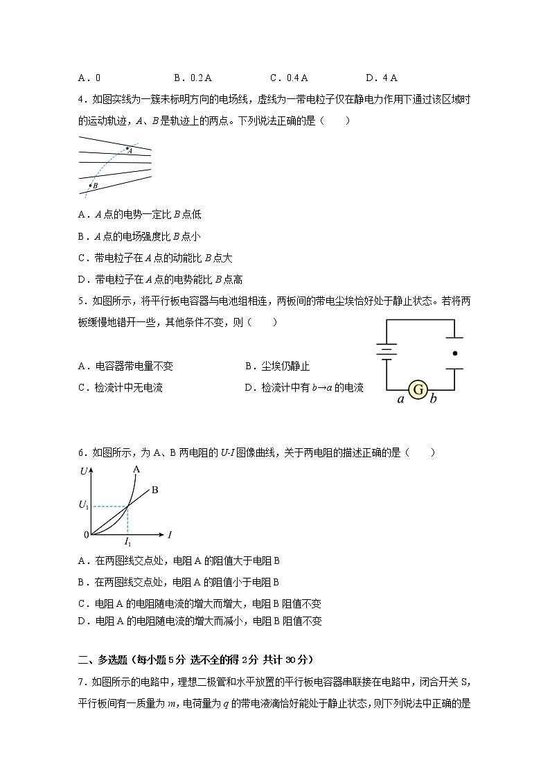 黑龙江省双鸭山市第一中学2022-2023学年高二物理上学期10月月考试题（Word版附解析）02