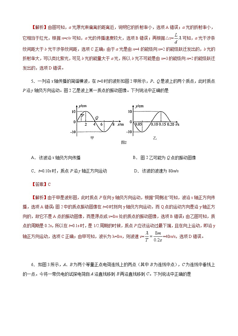2021北京海淀区高三下学期4月一模考试物理试题含解析03