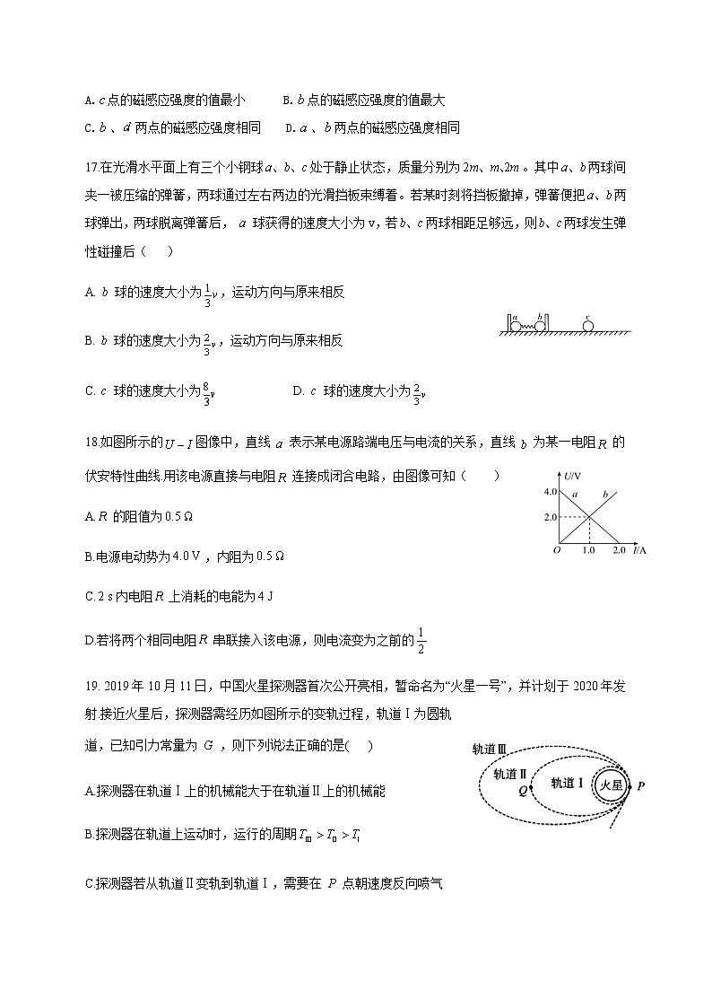 2021内江威远中学高三下学期3月月考物理试题含答案第2页