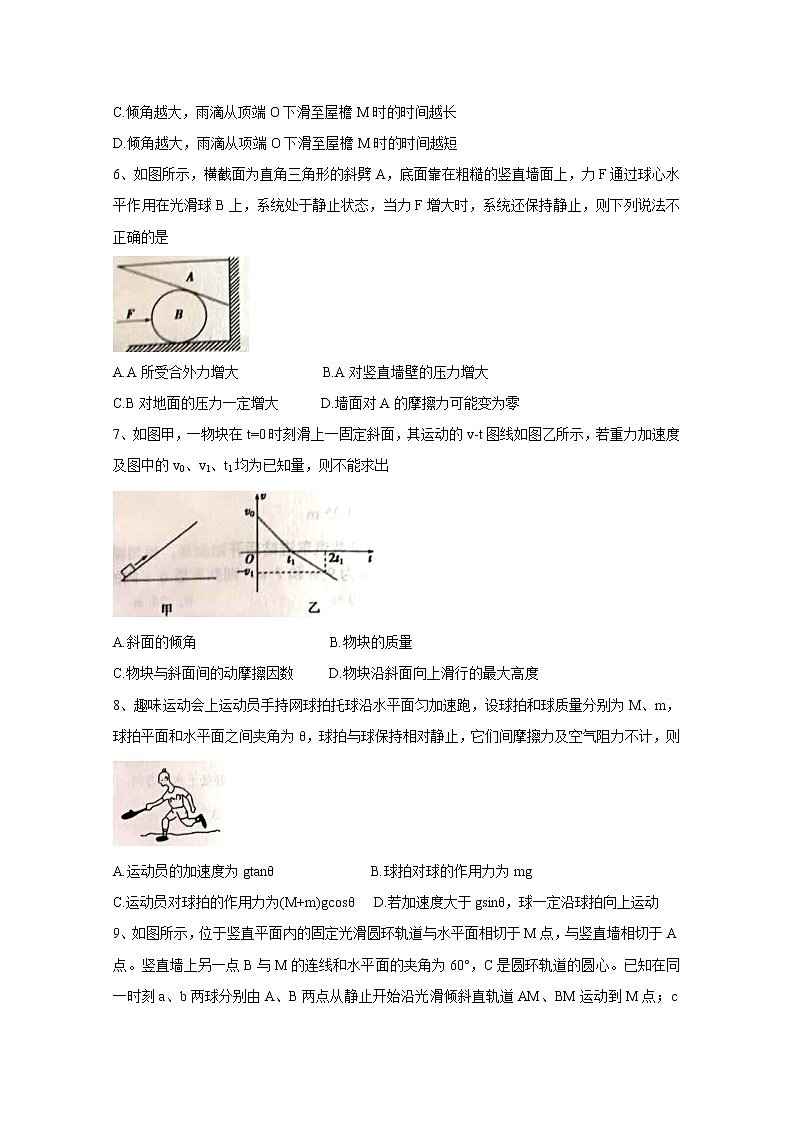 2021锦州渤大附中、育明高中高三上学期第一次联考试题物理含答案第2页